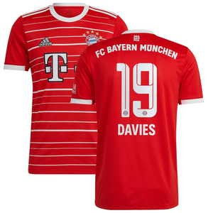 Alphonso Davies Bayern Munich Home Jersey 2022/23