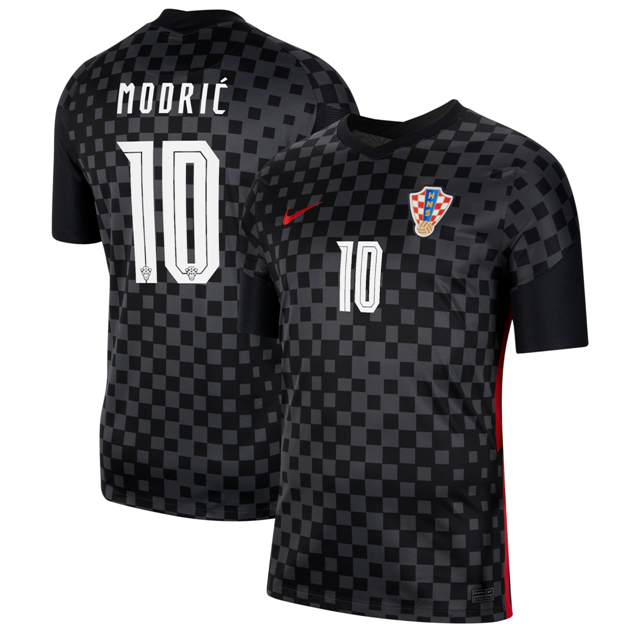 Nike Croatia Away Jersey Black Modric 10