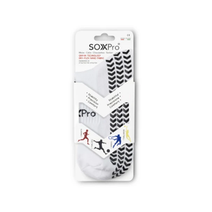 SoxPro Grip Crew Socks - White