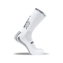 Load image into Gallery viewer, SoxPro Grip Crew Socks - White
