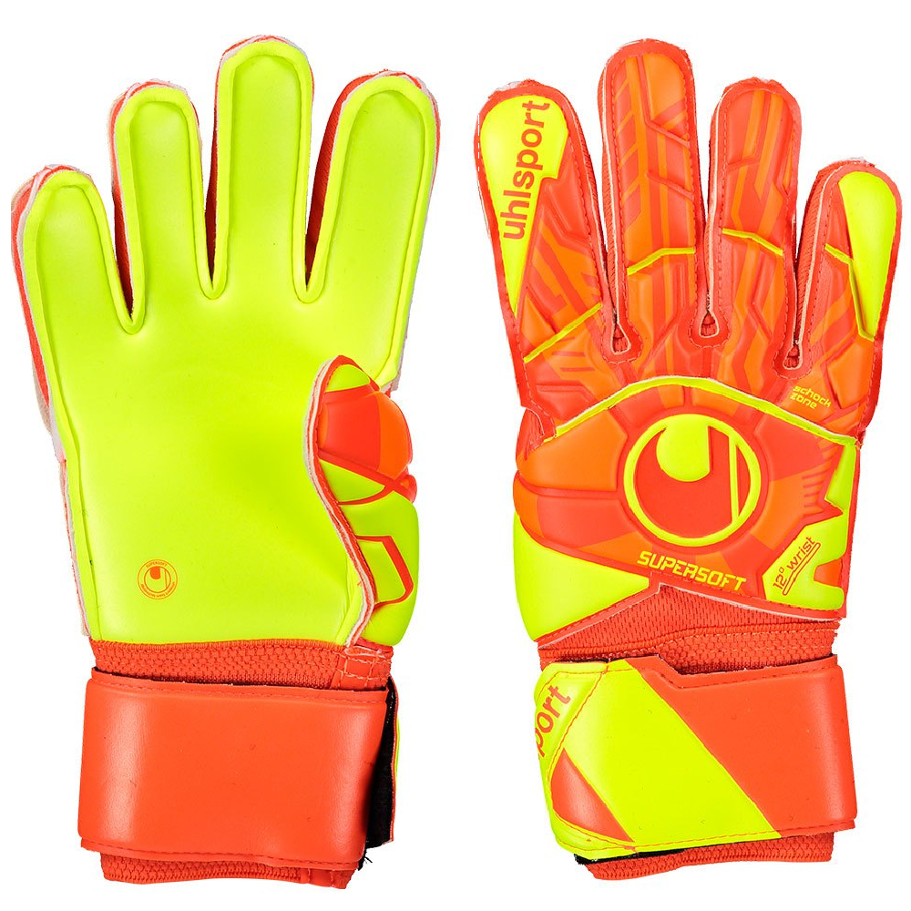 uhlsport Soft Resist Flex Frame Keepershandschoenen, voor volwassenen en kinderen, voetbalsokken, geschikt voor elke ondergrond, fluo oranje/wit/zwart, maat 8 uhlsport Soft Resist Flex Frame Keepershandschoenen, voor volwassenen en kinderen, voetbalsokken, geschikt voor elke ondergrond, fluo oranje/wit/zwart, maat 8