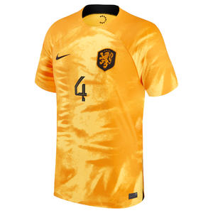 Virgil Van Dijk Netherlands Home Jersey World Cup 2022